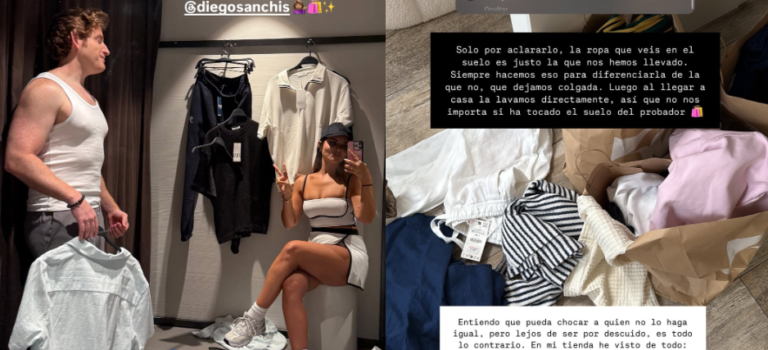 Críticas a Natalia Osona por tirar un montón de ropa al suelo de un probador: «Entiendo que os choque…»