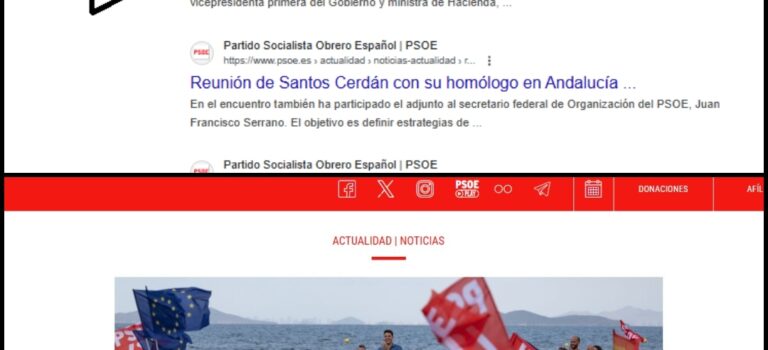 El PSOE elimina todo rastro de Santos Cerdán de la página web tras su ingreso en prisión