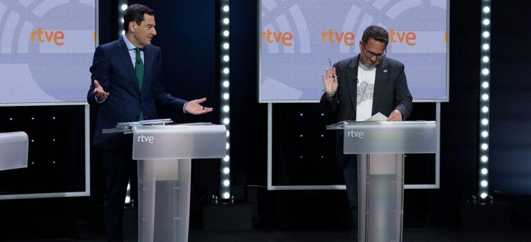 La izquierda se alía contra el PP por ser «el Vox sonriente» y Moreno reivindica su gestión en el debate de RTVE